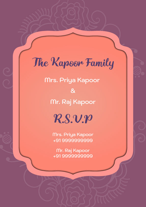 Wedding invitation sample 2